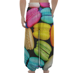 Colorful Macarons Print Lantern Pants