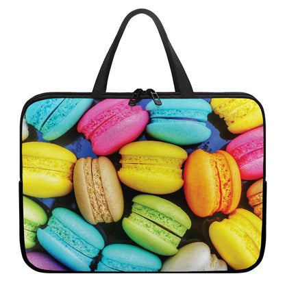 Colorful Macarons Print Laptop Sleeve With Handle