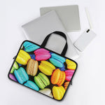 Colorful Macarons Print Laptop Sleeve With Handle