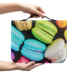 Colorful Macarons Print Leather Bible Cover