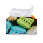 Colorful Macarons Print Leather Tissue Box Cover