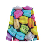 Colorful Macarons Print Long Sleeve Short Coat
