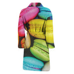 Colorful Macarons Print Men's Bathrobe