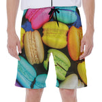 Colorful Macarons Print Men's Beach Shorts