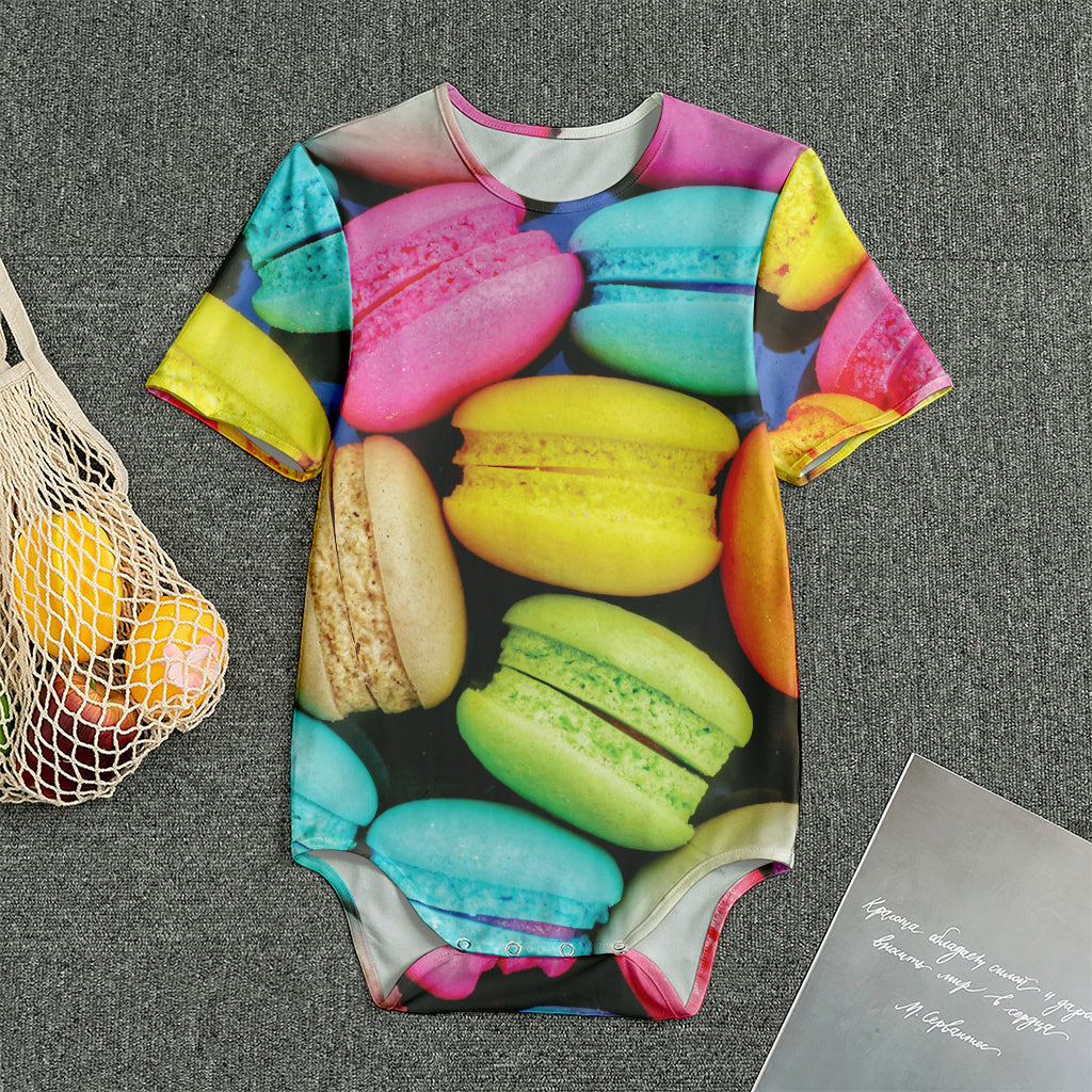 Colorful Macarons Print Men's Bodysuit