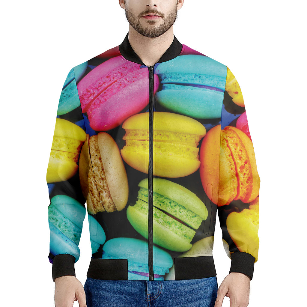 Colorful Macarons Print Men's Bomber Jacket