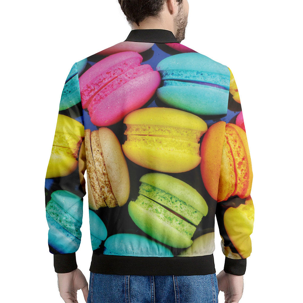 Colorful Macarons Print Men's Bomber Jacket