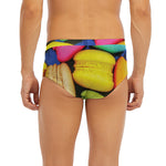 Colorful Macarons Print Men's Briefs