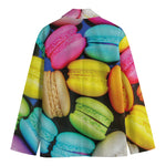 Colorful Macarons Print Men's Cotton Blazer