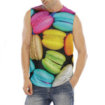 Colorful Macarons Print Men's Fitness Tank Top