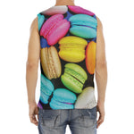 Colorful Macarons Print Men's Fitness Tank Top