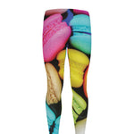 Colorful Macarons Print Men's leggings