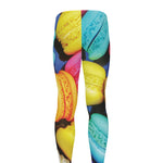 Colorful Macarons Print Men's leggings