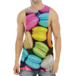 Colorful Macarons Print Men's Muscle Tank Top