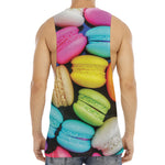 Colorful Macarons Print Men's Muscle Tank Top