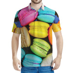 Colorful Macarons Print Men's Polo Shirt