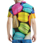 Colorful Macarons Print Men's Polo Shirt