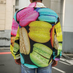 Colorful Macarons Print Men's Shirt Jacket