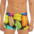 Colorful Macarons Print Men's Short Boxer Briefs