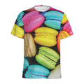 Colorful Macarons Print Men's Athletic T-Shirt