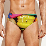 Colorful Macarons Print Men's Swim Briefs
