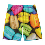 Colorful Macarons Print Men's Swim Trunks