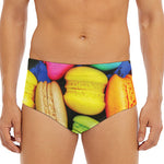 Colorful Macarons Print Men's Triangle Swim Briefs
