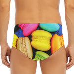 Colorful Macarons Print Men's Triangle Swim Briefs