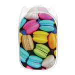 Colorful Macarons Print Mesh Laundry Hamper