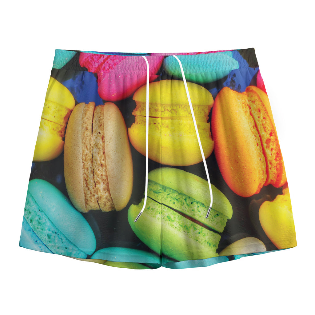 Colorful Macarons Print Mesh Shorts