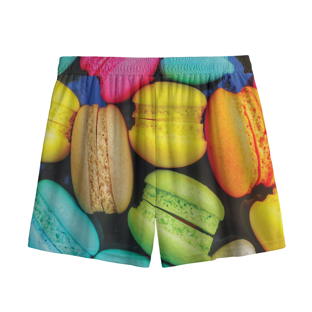 Colorful Macarons Print Mesh Shorts