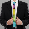 Colorful Macarons Print Necktie
