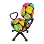Colorful Macarons Print Office Chair Cover