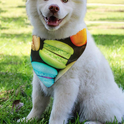 Colorful Macarons Print Over The Collar Dog Bandana