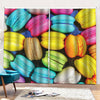 Colorful Macarons Print Pencil Pleat Curtains