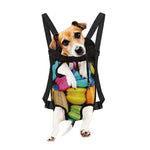 Colorful Macarons Print Pet Carrier Backpack