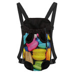 Colorful Macarons Print Pet Carrier Backpack