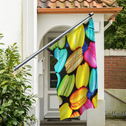 Colorful Macarons Print Polyester Flag