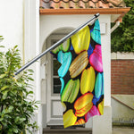 Colorful Macarons Print Polyester Flag
