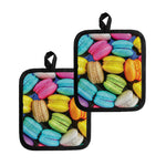 Colorful Macarons Print Pot Holders