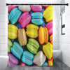 Colorful Macarons Print Premium Shower Curtain