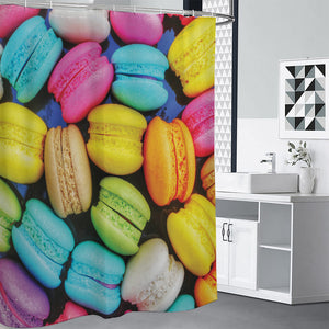 Colorful Macarons Print Premium Shower Curtain