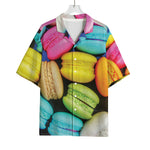 Colorful Macarons Print Rayon Hawaiian Shirt