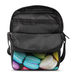 Colorful Macarons Print Rectangular Crossbody Bag