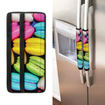 Colorful Macarons Print Refrigerator Handle Covers