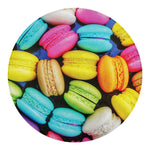 Colorful Macarons Print Round Blanket