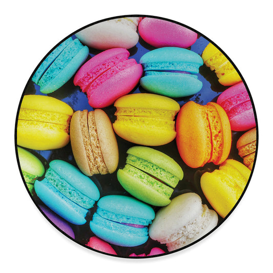 Colorful Macarons Print Round Floor Mat