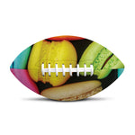 Colorful Macarons Print Rugby Ball