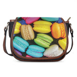 Colorful Macarons Print Saddle Bag