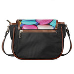 Colorful Macarons Print Saddle Bag